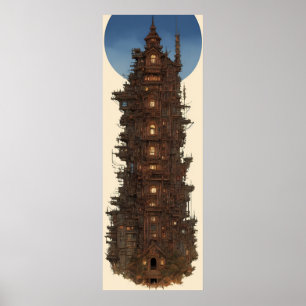 Póster Lienzo vintag Kunstturm Burgmond Poster