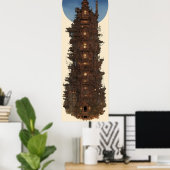 Póster Lienzo vintag Kunstturm Burgmond Poster (Heimbüro)