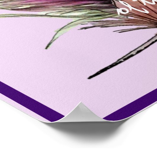 Poster Lila Feathers (Ecke)