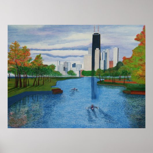 Poster "Lincoln Park - Chicago" 24"x18" (Vorne)