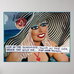 POSTER-LIVE IM SONNENSCHEIN, SCHWIMMEN IM MEER, POSTER