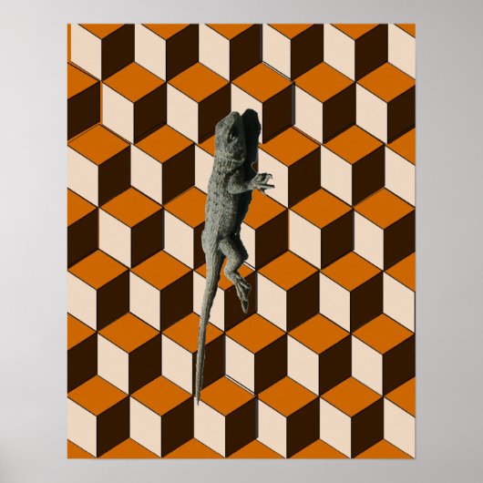 Poster - Lizard Climbing Blocks (Vorne)