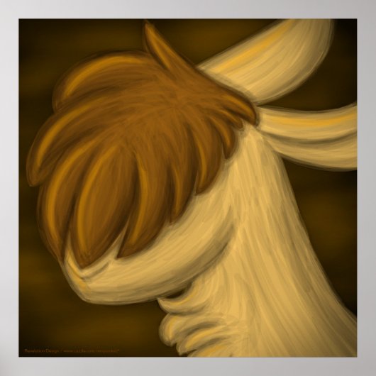 Poster "Llama der kleinen Worte" (Vorne)