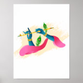 Poster Lord Krishna Hand spielt Bansuri (Vorne)