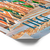 Poster Lüttich Belgien Foto Vintage (Ecke)