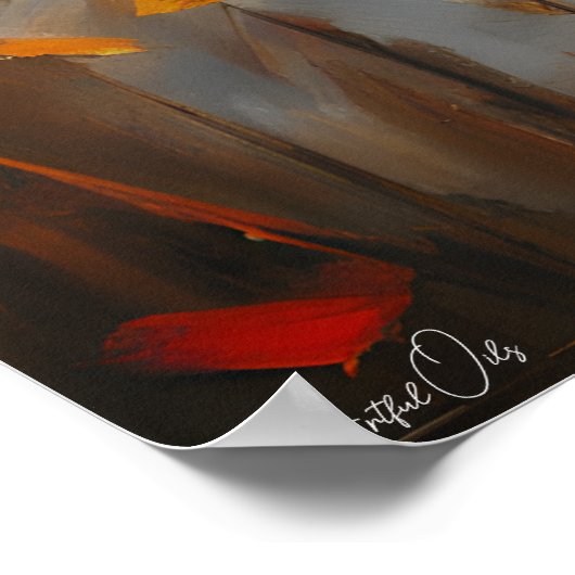 Poster | Lynx Cat | Ölmalerei (Ecke)