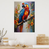 Poster | Macaw | Ölmalerei (Küche)