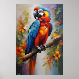 Poster | Macaw | Ölmalerei
