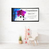 Poster, Magenta Orchidee, Farb-Hintergrundoptionen Banner (Insitu)