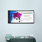 Poster, Magenta Orchidee, Farb-Hintergrundoptionen Banner (Messeveranstaltung)