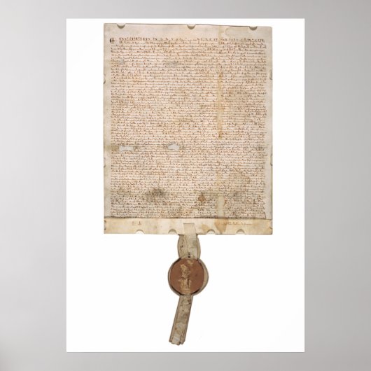 Poster Magna Carta 1297 mit Siegel (Vorne)