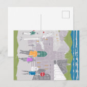 Poster Malvern Hills UK Skylien Artwork Postkarte (Vorne/Hinten)