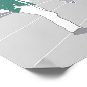 Poster Manchester Skyline Illustration Artwork (Ecke)