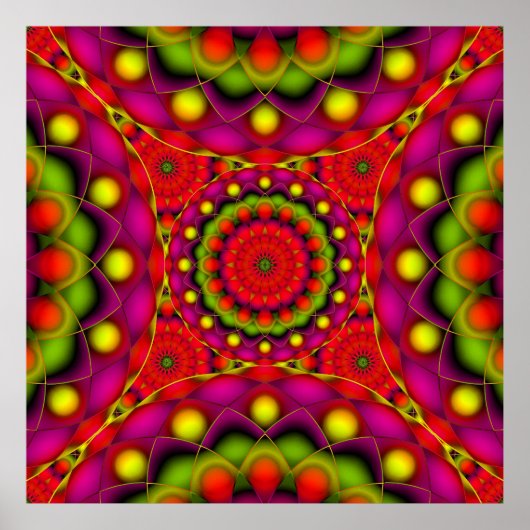 Poster Mandala Psychedelic Visionen (Vorne)