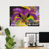 Poster Mardi Gras Maske The Queen II (Heimbüro)
