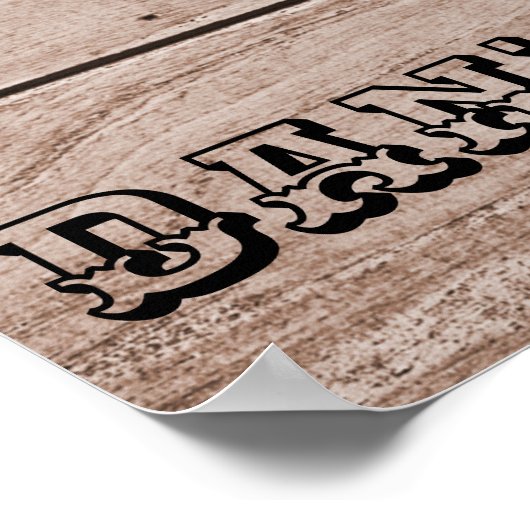 Poster Matte Cowboy Boot und Hat (Ecke)