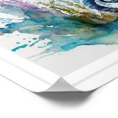 Poster - Meereswelt des Seepferds unter Meer (Ecke)