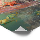 Poster-Meerjungfrau bei Sonnenuntergang Poster (Ecke)