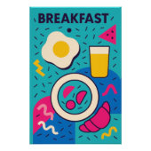 Poster Memphis Pop: BREAKFAST (Vorderseite)