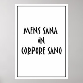 Poster "Mens sana in corpore sano"