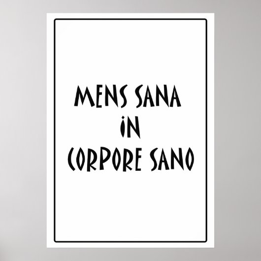 Poster "Mens sana in corpore sano" (Vorne)
