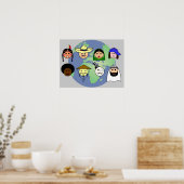 Poster "Menschen weltweit" (Küche)