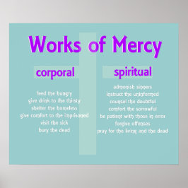 Poster Merciful Works Custom Graphic Art