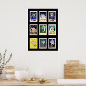 Poster Michelin Bibendum Vintag, Postkarten Vers 2 (Küche)