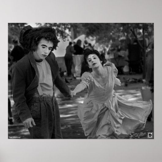 Poster "Mimes in Plaza" von Rick Waldroup (Vorne)