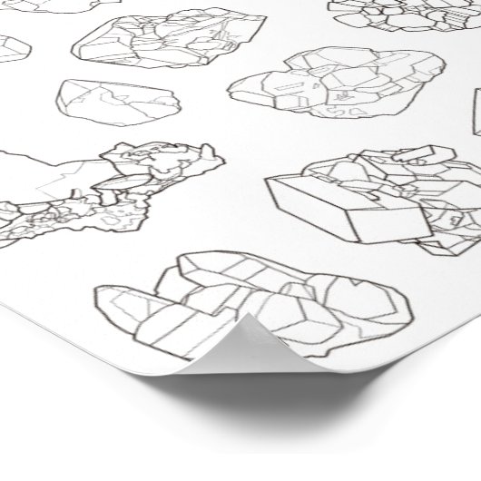 Poster Minerales con línea (Ecke)