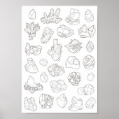 Poster Minerales con línea (Vorne)