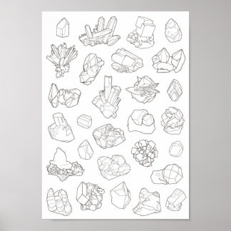 Poster Minerales con línea