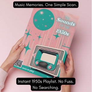Poster mit 50er-Jahre-Musik-Playlist als Geschenk