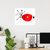 Poster mit abstraktem, modernem Druck (Heimbüro)