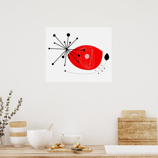 Poster mit abstraktem, modernem Druck (Küche)