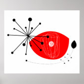 Poster mit abstraktem, modernem Druck (Vorne)