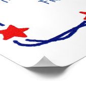 Poster mit America Song Design (Ecke)
