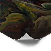 Poster mit Bergwaldlandschaft (Ecke)