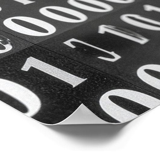 Poster mit Binärcode (Ecke)