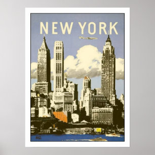 Poster mit cool bedrucktem Vintage-New York