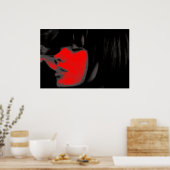 Poster mit Cool Girl Print Version Zwei (Küche)
