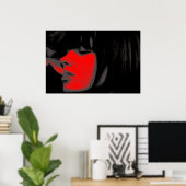 Poster mit Cool Girl Print Version Zwei (Heimbüro)