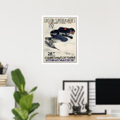 Poster mit Coolem Skiposter aus Frankreich (Heimbüro)