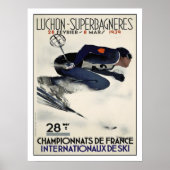 Poster mit Coolem Skiposter aus Frankreich (Vorne)
