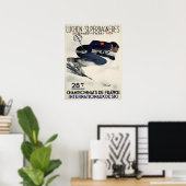 Poster mit Coolem Skiposter aus Frankreich (Heimbüro)