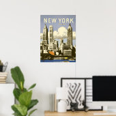 Poster mit Cooler Vintager New York Print (Heimbüro)