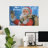 Poster mit dem Weihnachtsmann (Heimbüro)