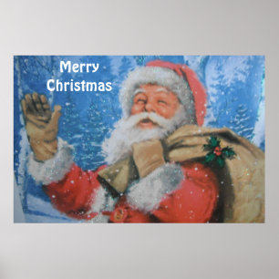 Poster mit dem Weihnachtsmann