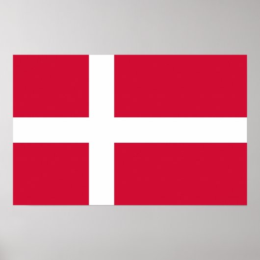 Poster mit der Flagge Dänemarks (Vorne)
