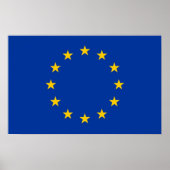 Poster mit der Flagge der europäischen Gewerkschaf (Vorne)